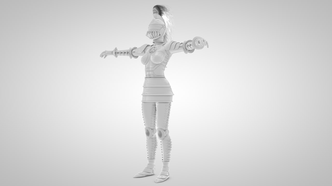 Warrior woman  Free 3D model_27