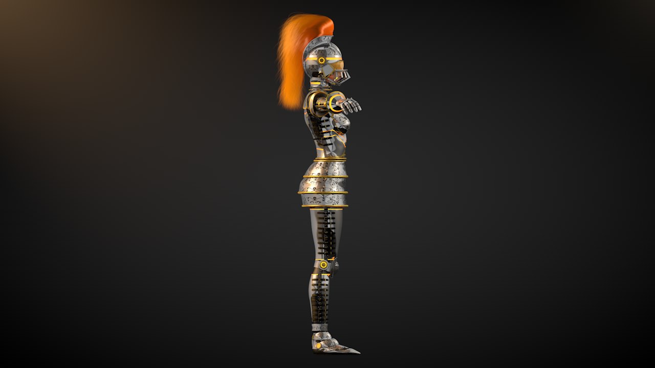 Warrior woman  Free 3D model_9