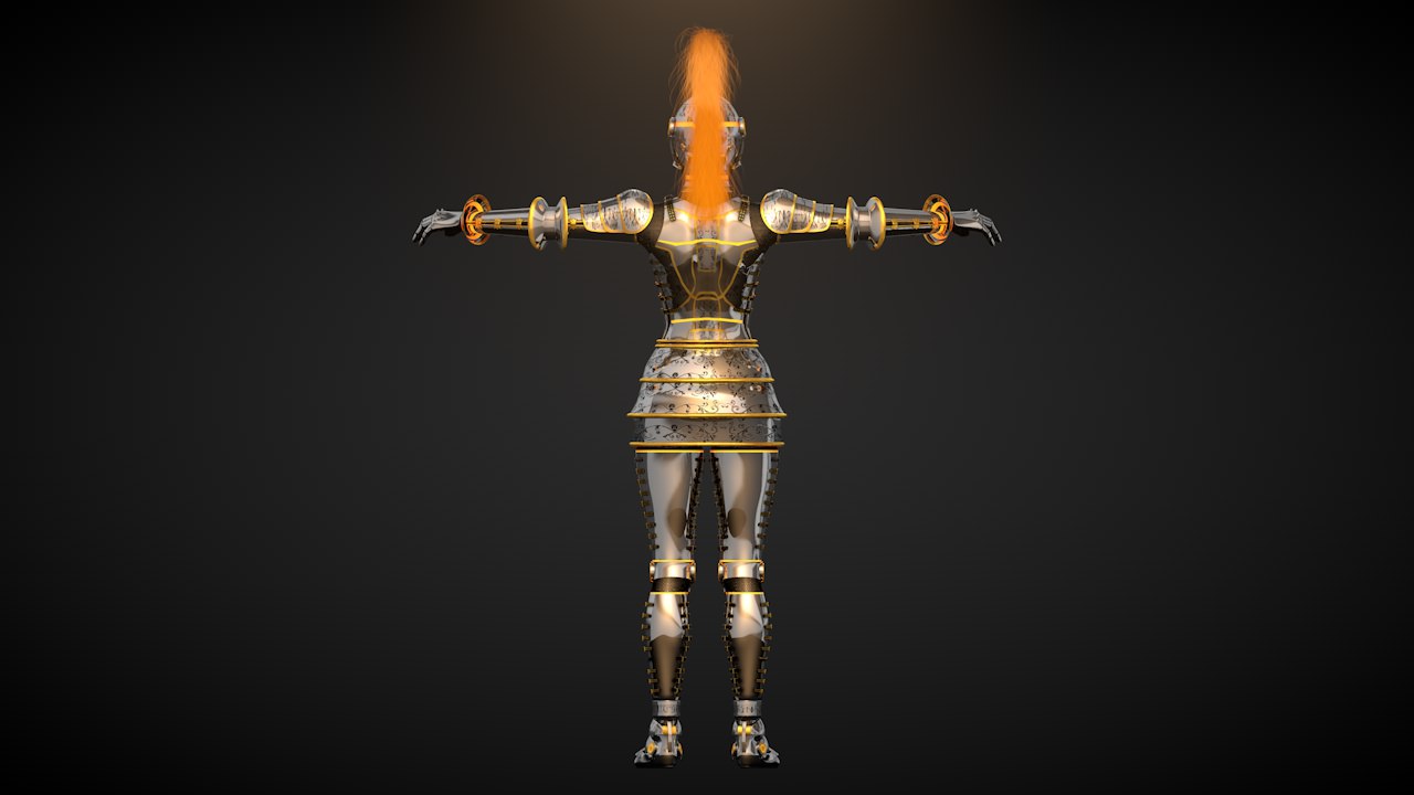 Warrior woman  Free 3D model_10