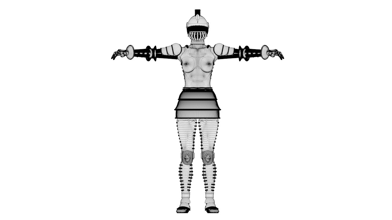 Warrior woman  Free 3D model_28