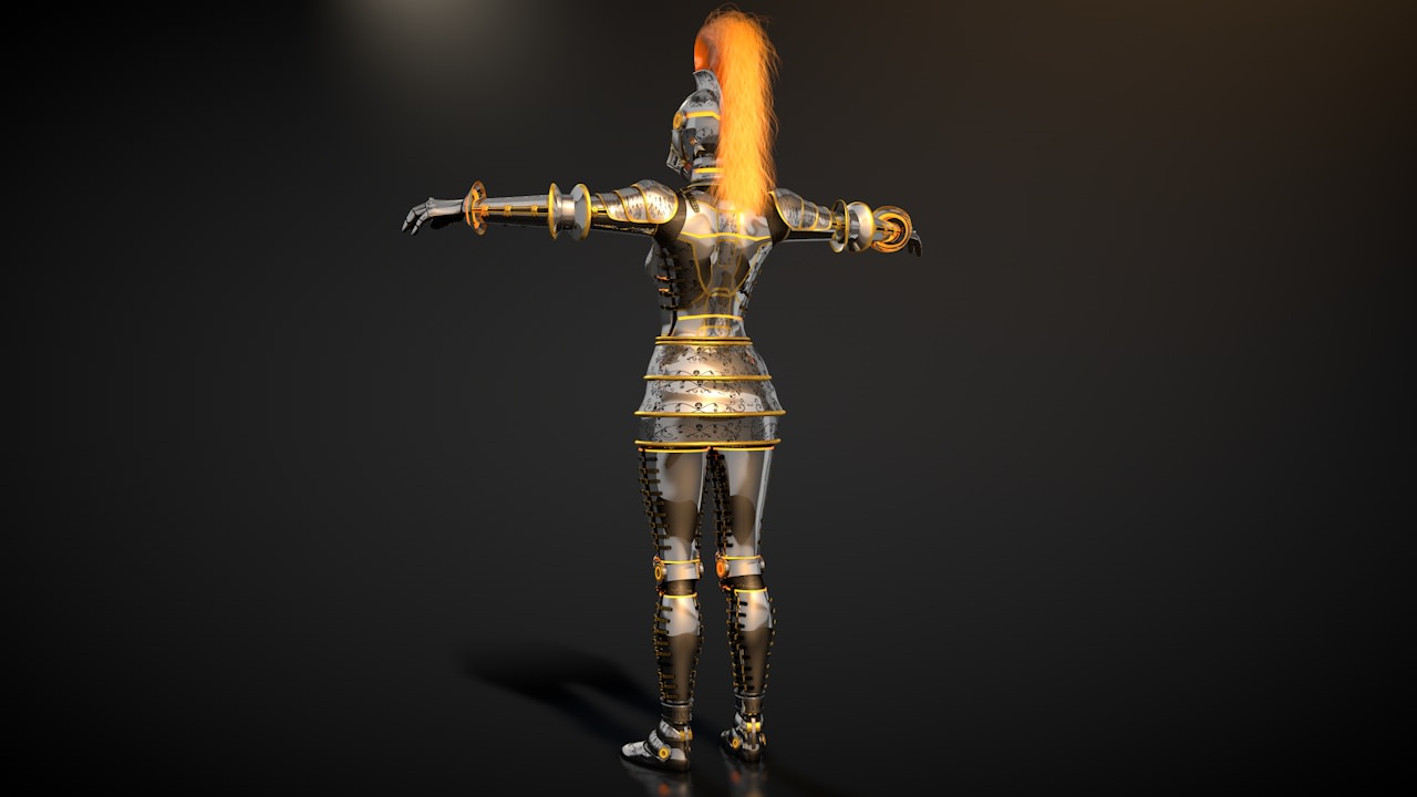 Warrior woman  Free 3D model_2