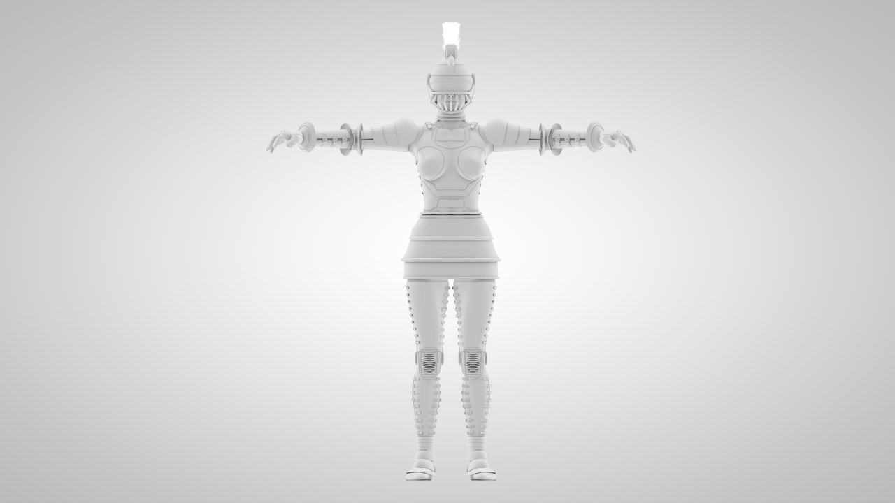 Warrior woman  Free 3D model_25