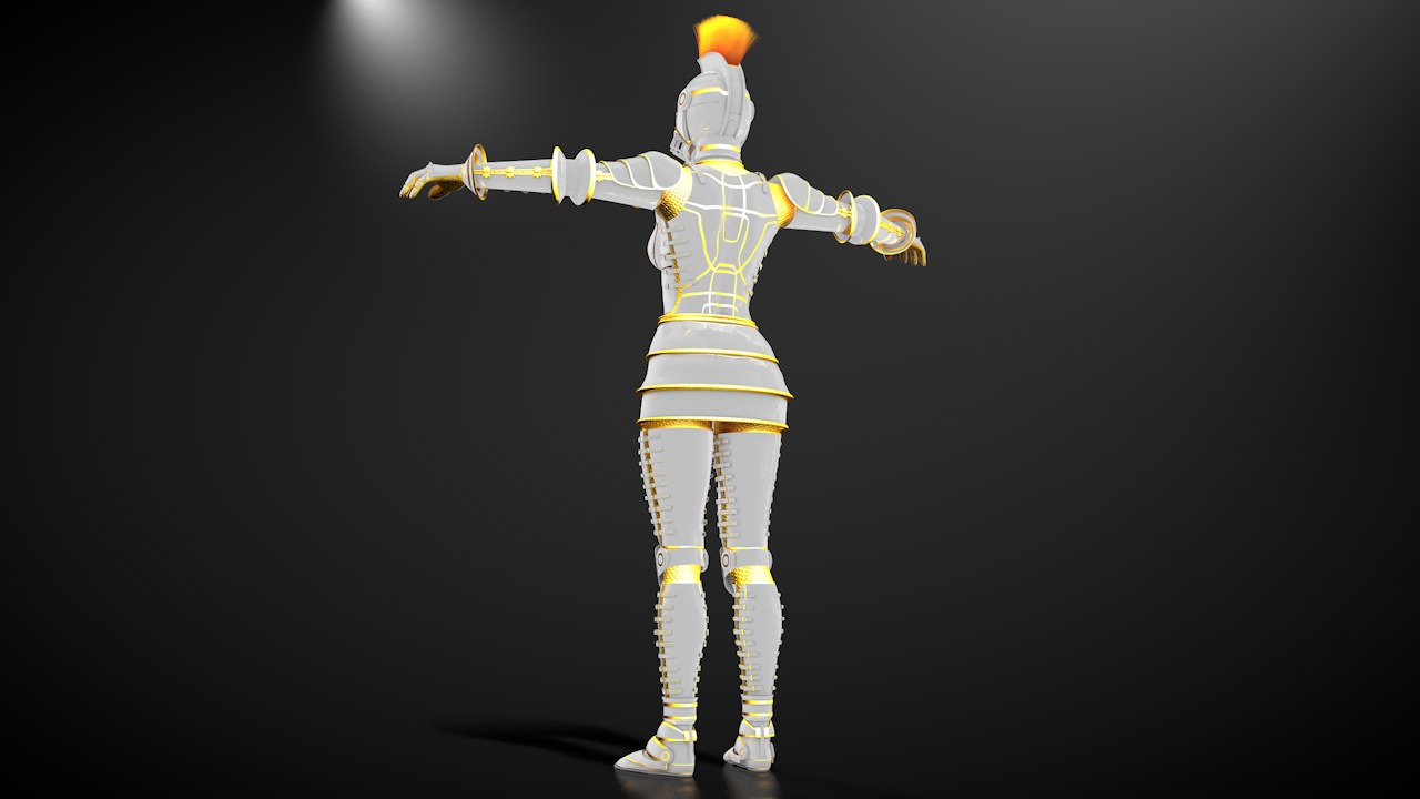 Warrior woman  Free 3D model_13