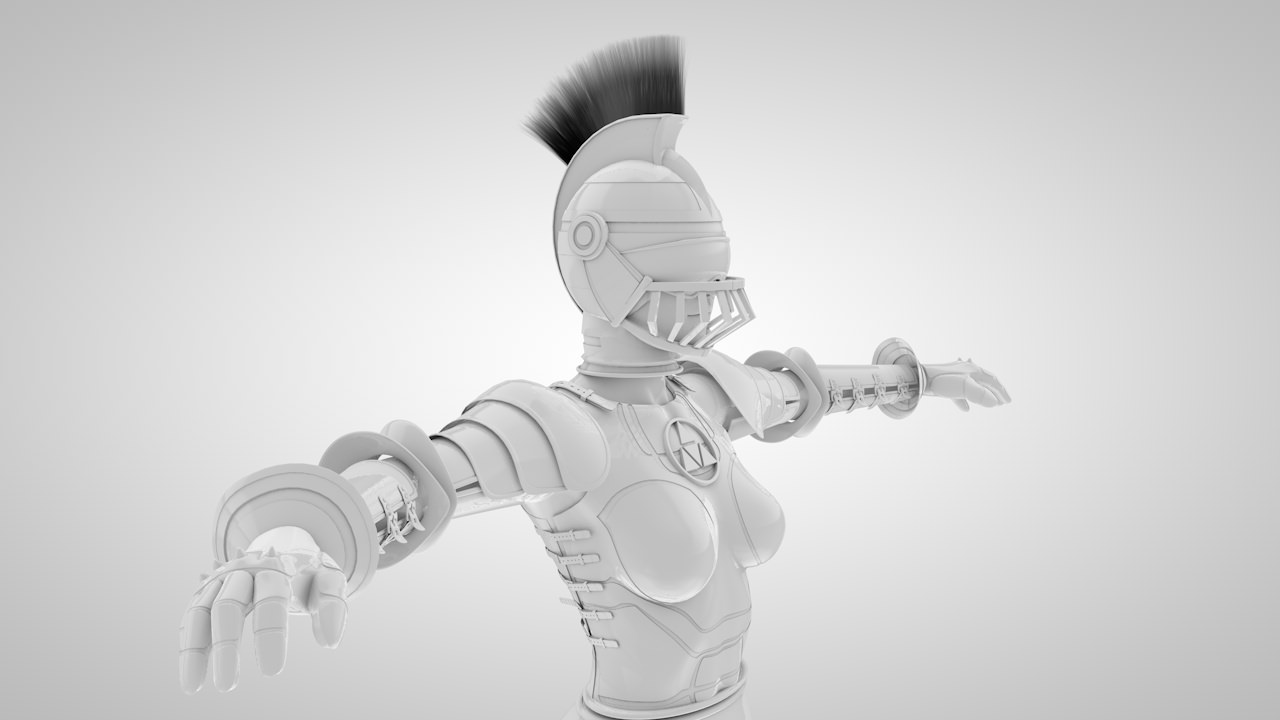 Warrior woman  Free 3D model_26