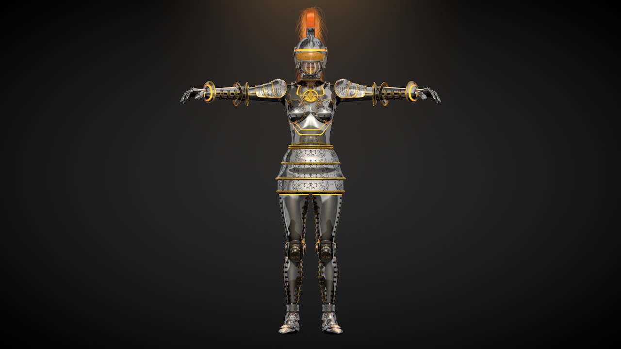 Warrior woman  Free 3D model_8