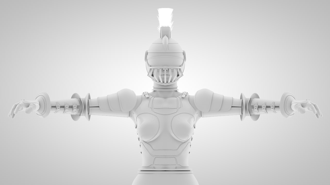 Warrior woman  Free 3D model_22