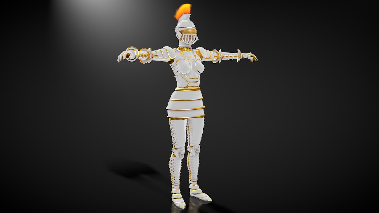 Warrior woman  Free 3D model_12
