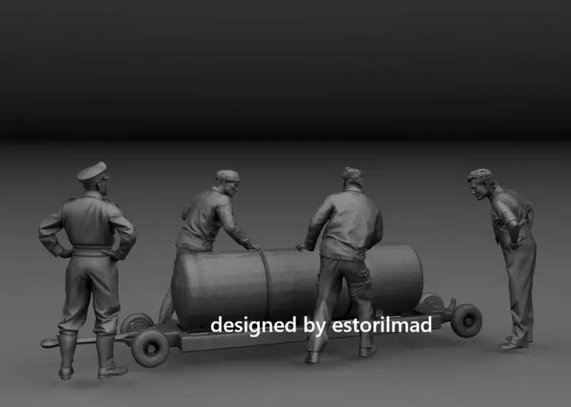 WW2 BRITISH CREW PACK RAF LOGISTICS MAINTENANCE SPITFIRE v2 3D print model_2