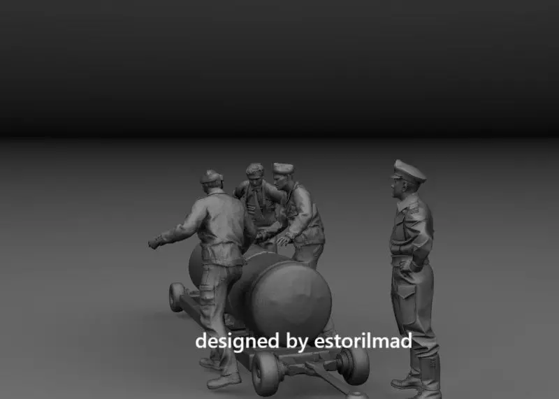 WW2 BRITISH CREW PACK RAF LOGISTICS MAINTENANCE SPITFIRE v2 3D print model_1