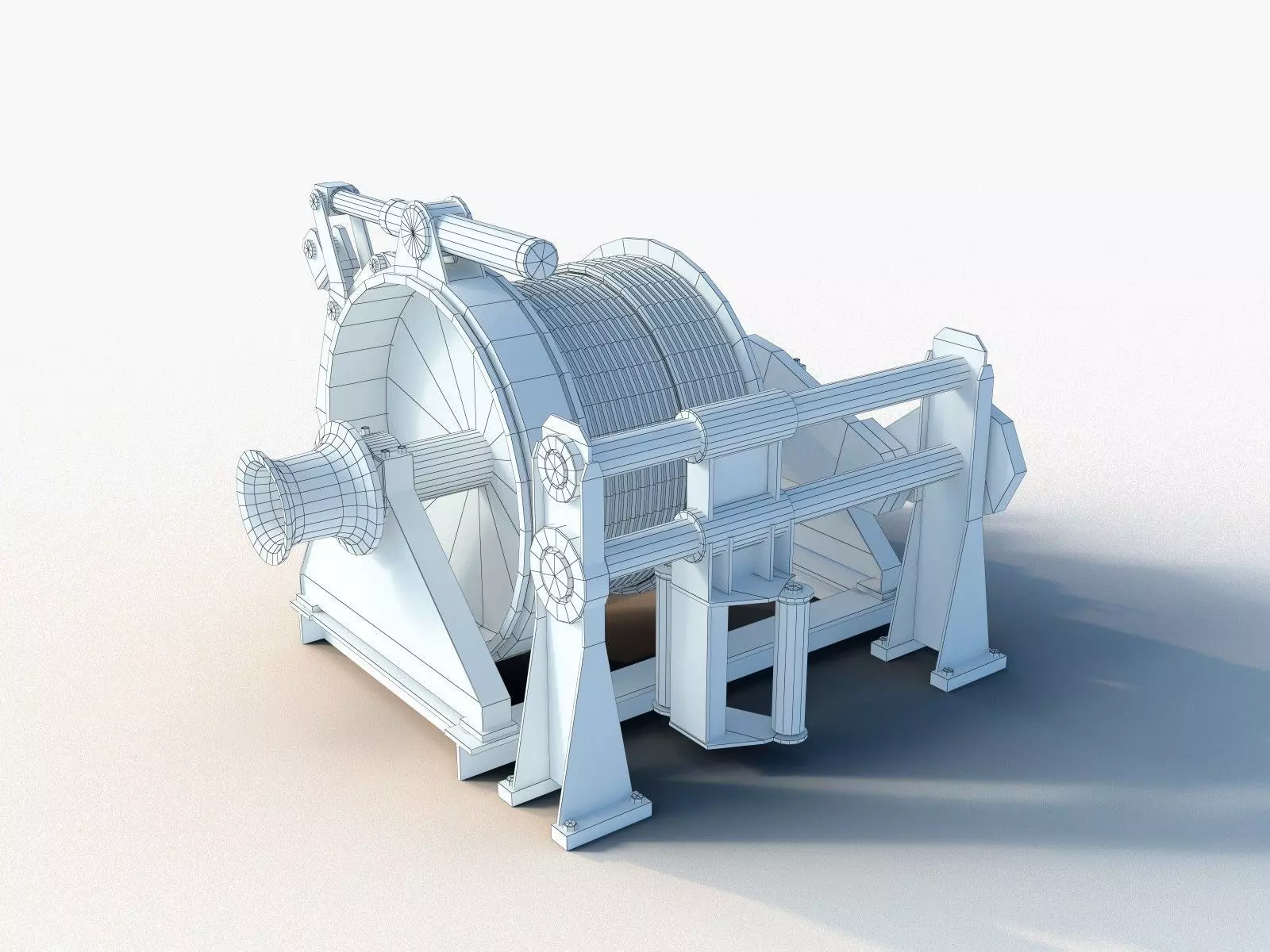 Stern Winch for Commercial Ships 3D model_3