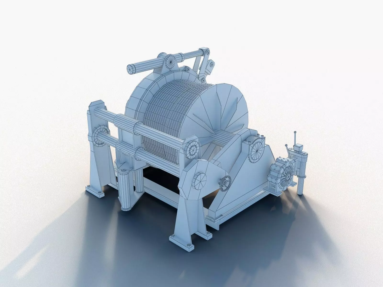 Stern Winch for Commercial Ships 3D model_5
