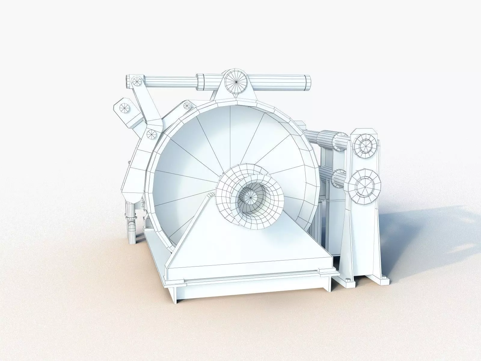 Stern Winch for Commercial Ships 3D model_6