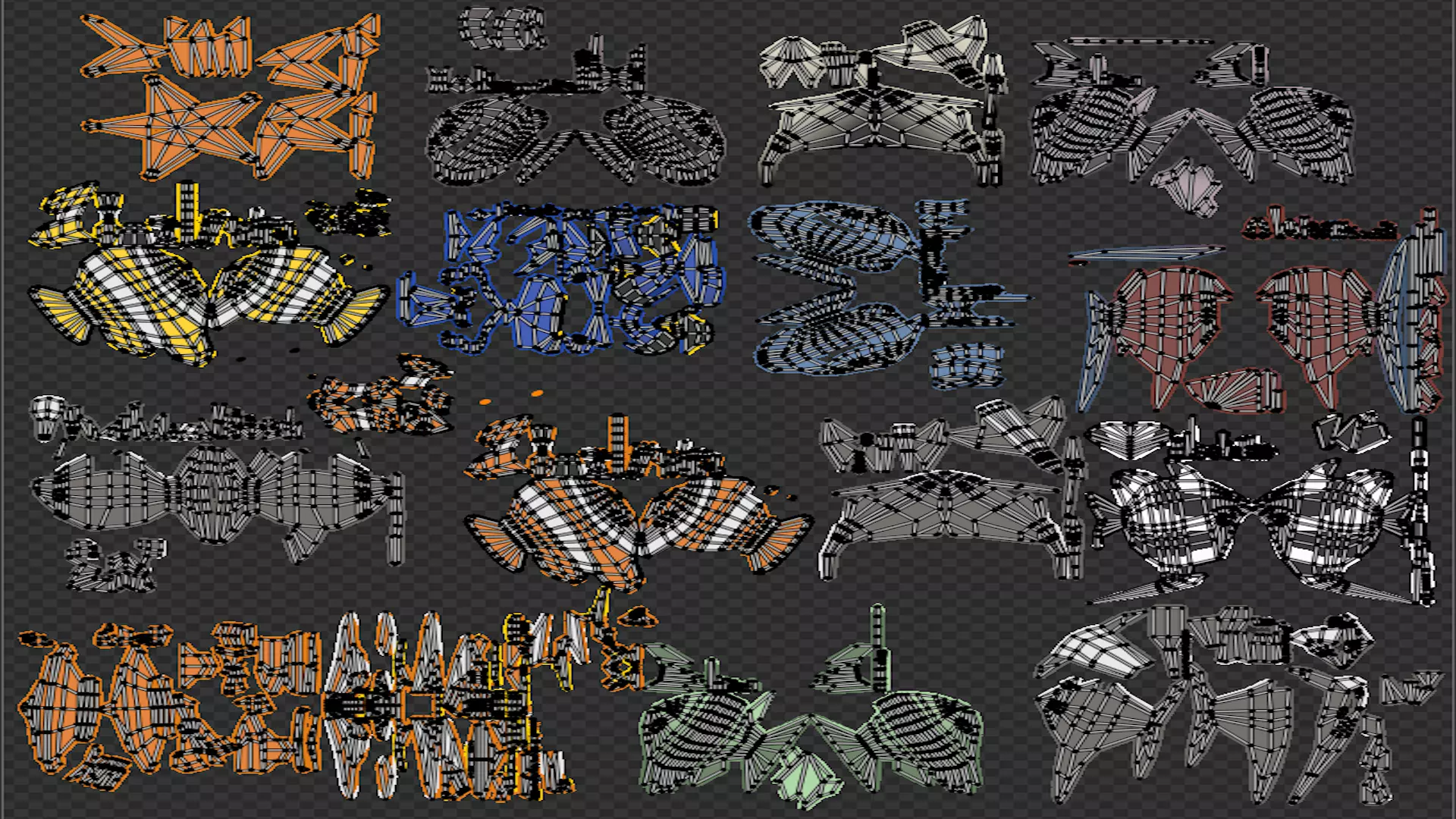 Low Poly Fishes Pack Rigged Low-poly 3D model_6