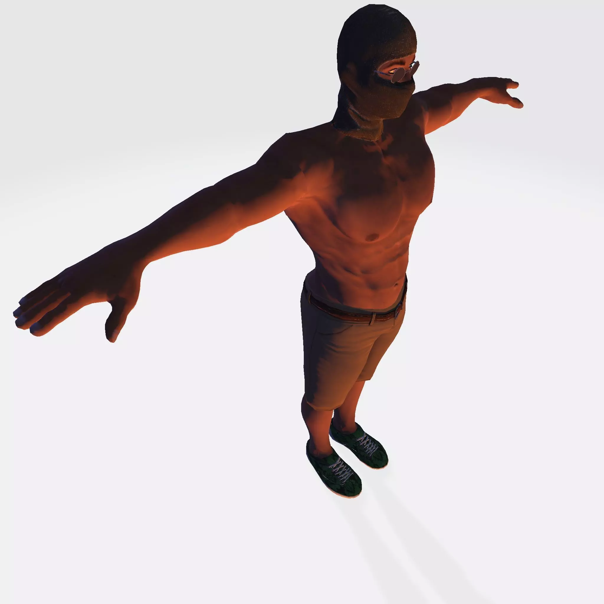 3D Character Model  Rigged Muscular Male Game Ready 3D model_7