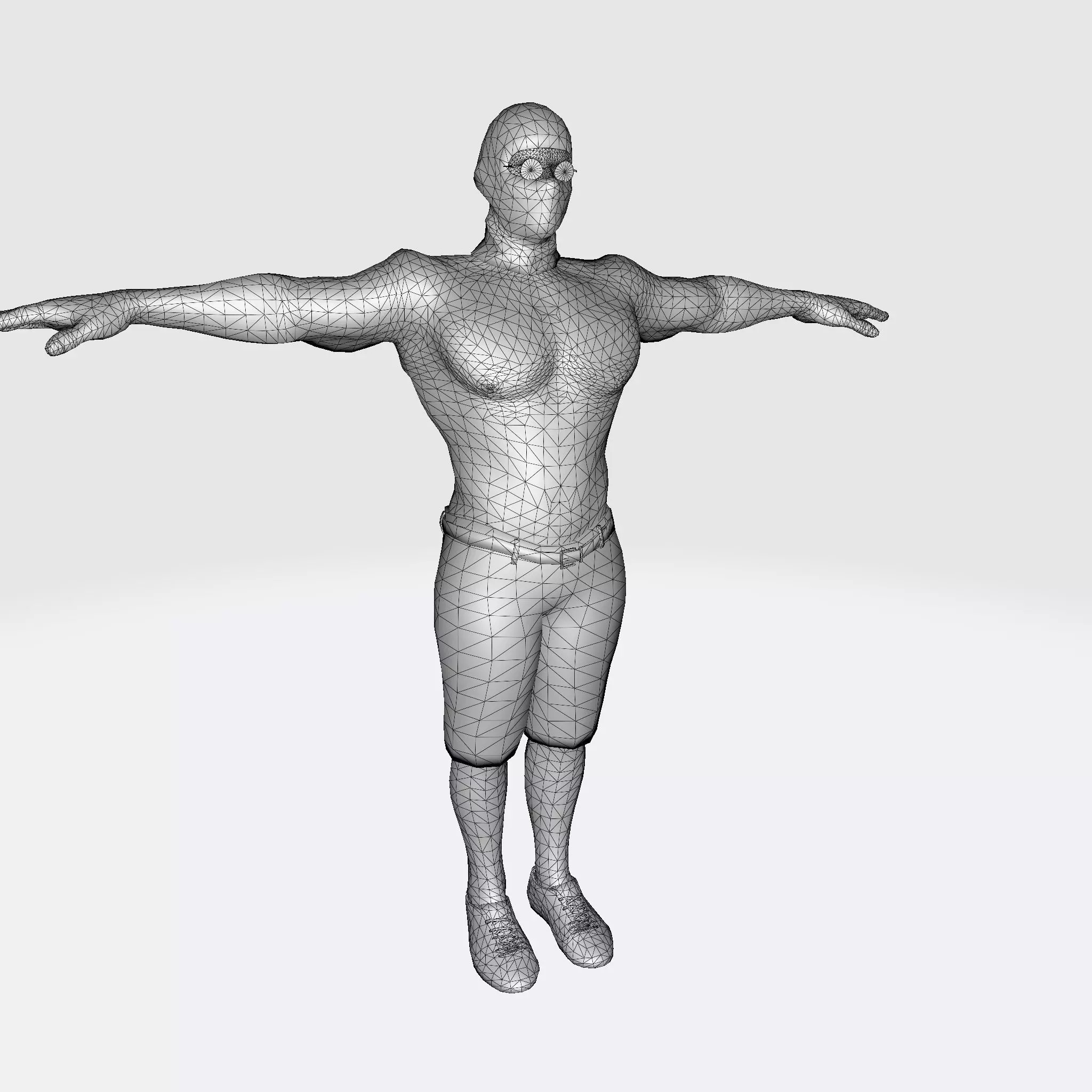 3D Character Model  Rigged Muscular Male Game Ready 3D model_6