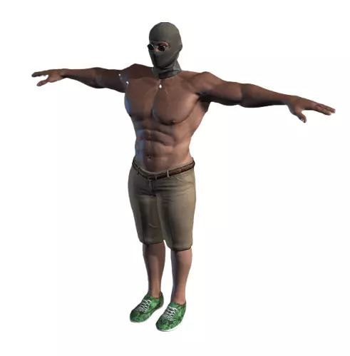 3D Character Model  Rigged Muscular Male Game Ready 3D model_0