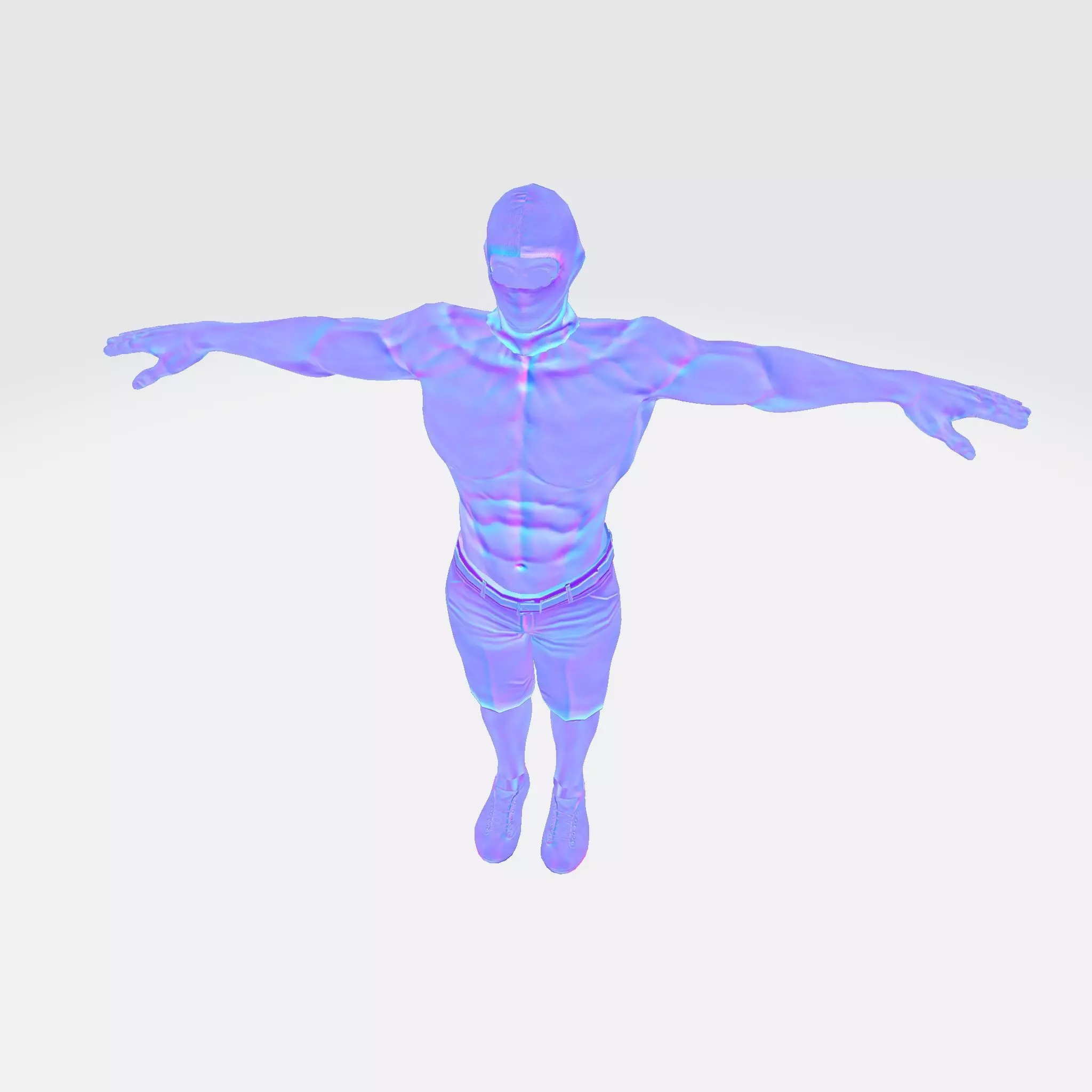 3D Character Model  Rigged Muscular Male Game Ready 3D model_5