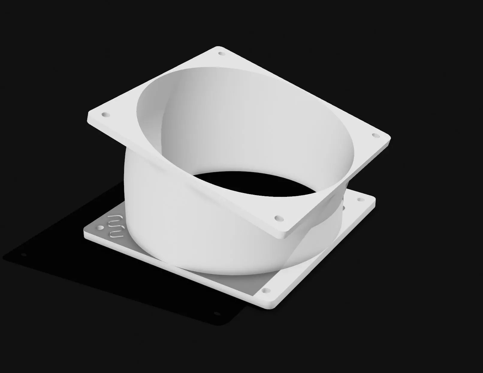 Center PC Vent Fan 120mm 3D print model_2