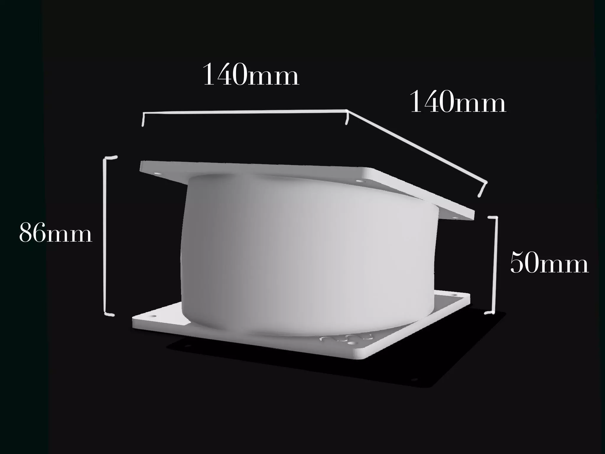 Center PC Vent Fan 120mm 3D print model_0