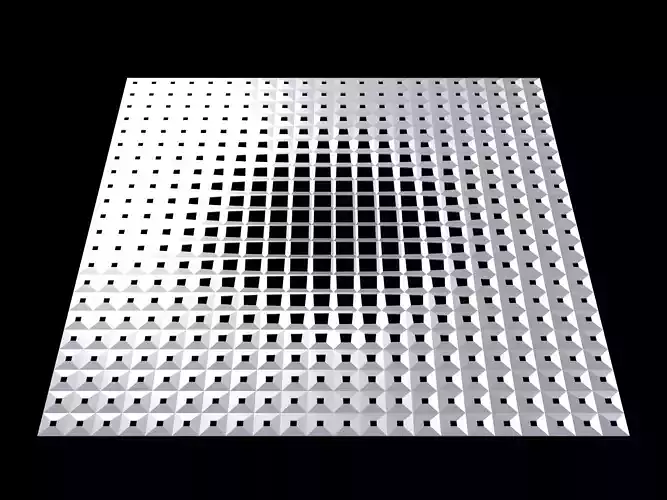 Perforated panel with parametric pattern 25O26 3D model