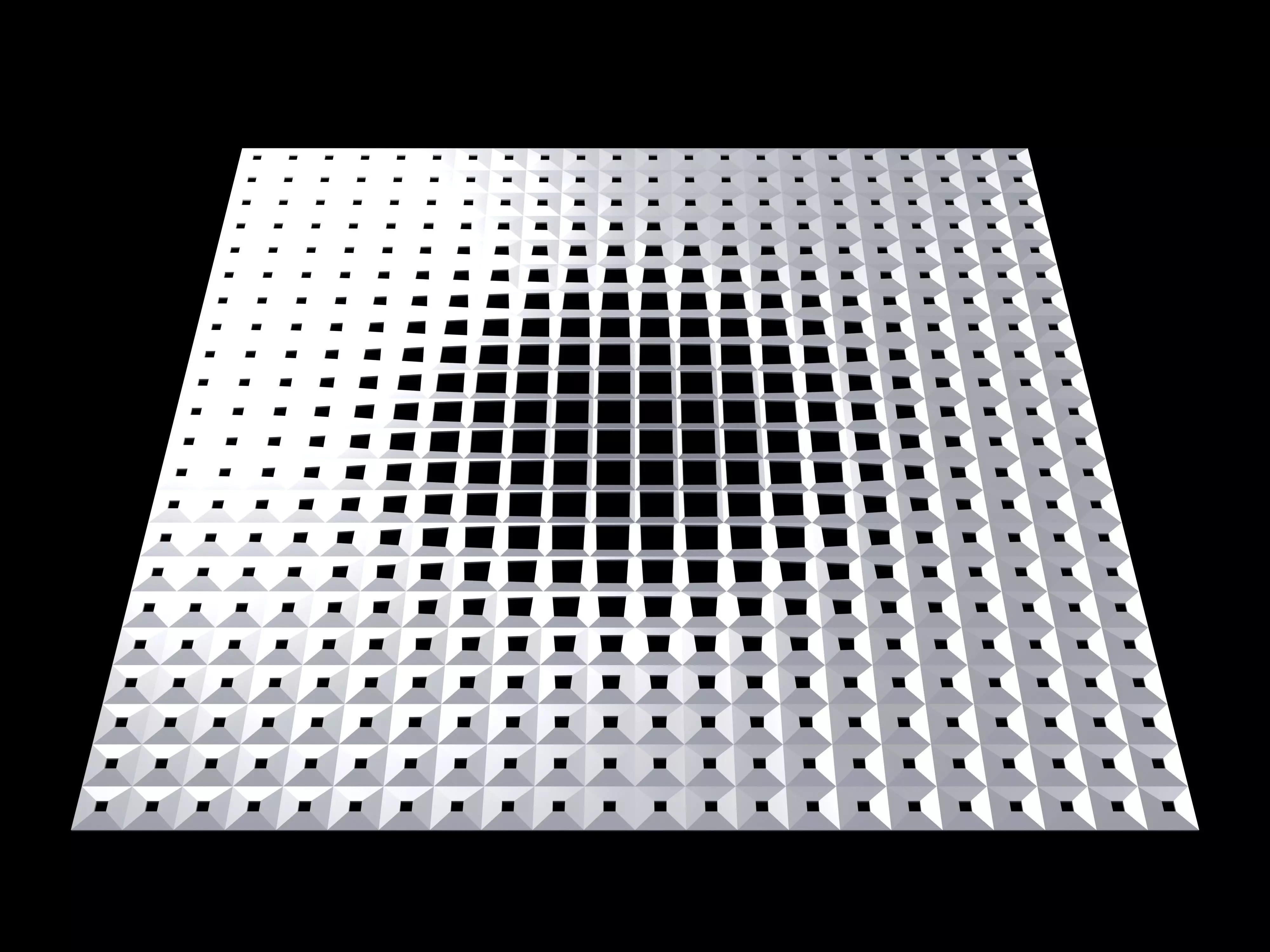 Perforated panel with parametric pattern 25O26 3D model