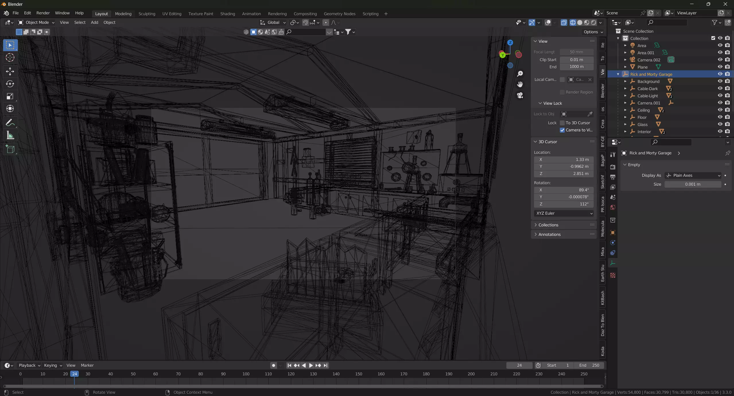 Rick and Mortys Garage 3D Scene Environment 3D model_2