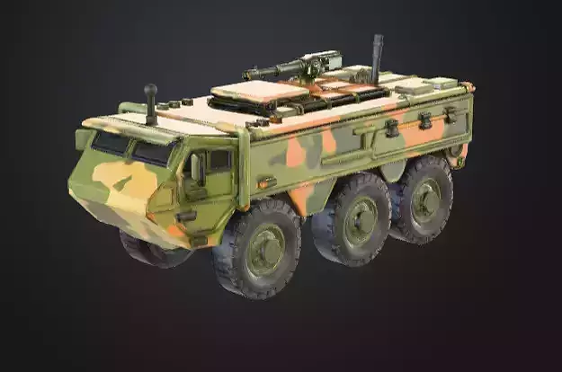 SISU XA185 Armored Personnel Carrier Low-poly 3D model