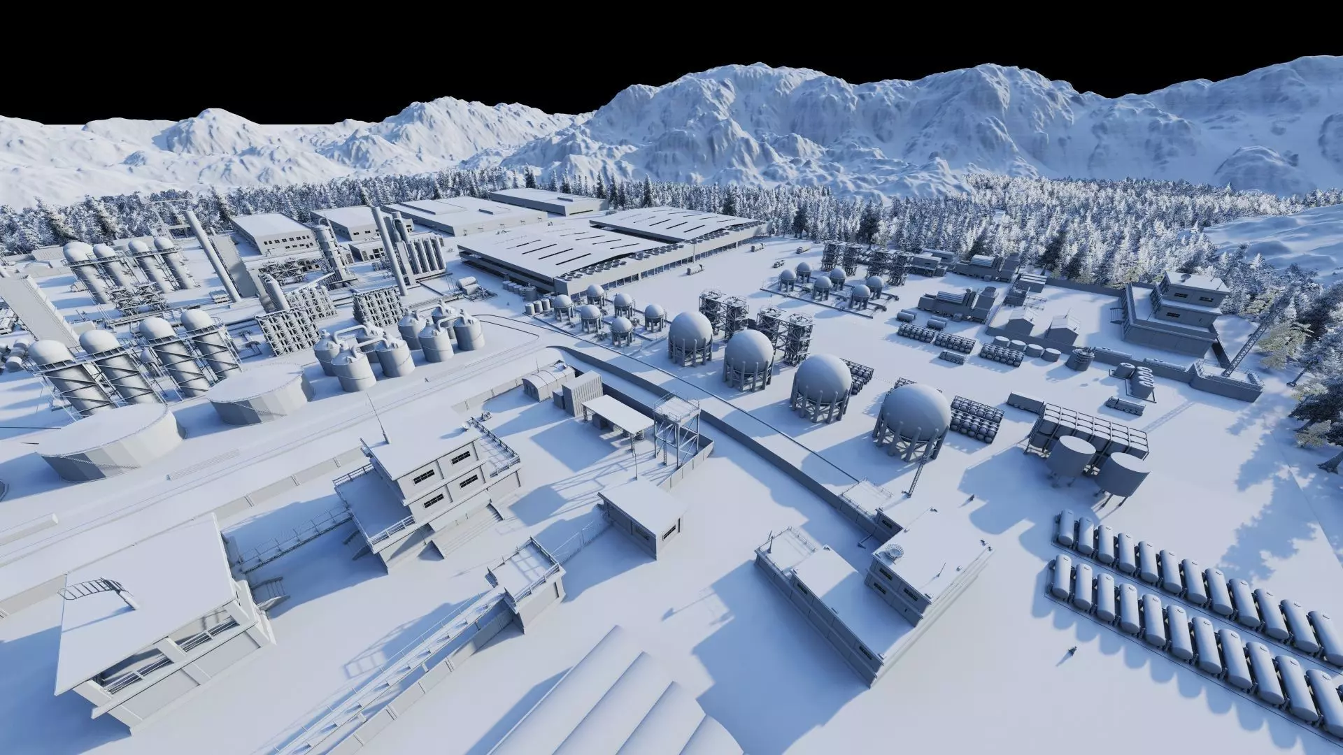 Industrial Factory-Petrochemical-Complex and Oil Gas Rig 3D model_39