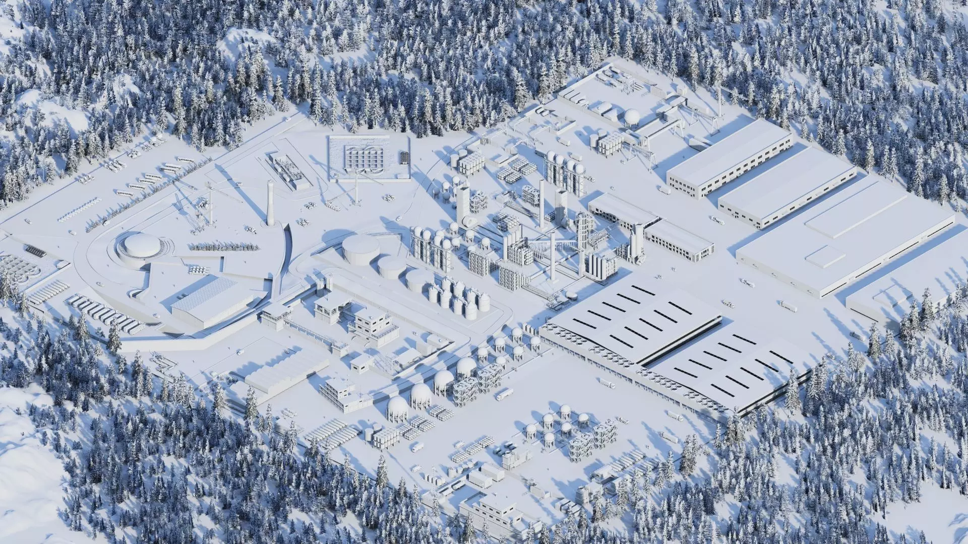 Industrial Factory-Petrochemical-Complex and Oil Gas Rig 3D model_33