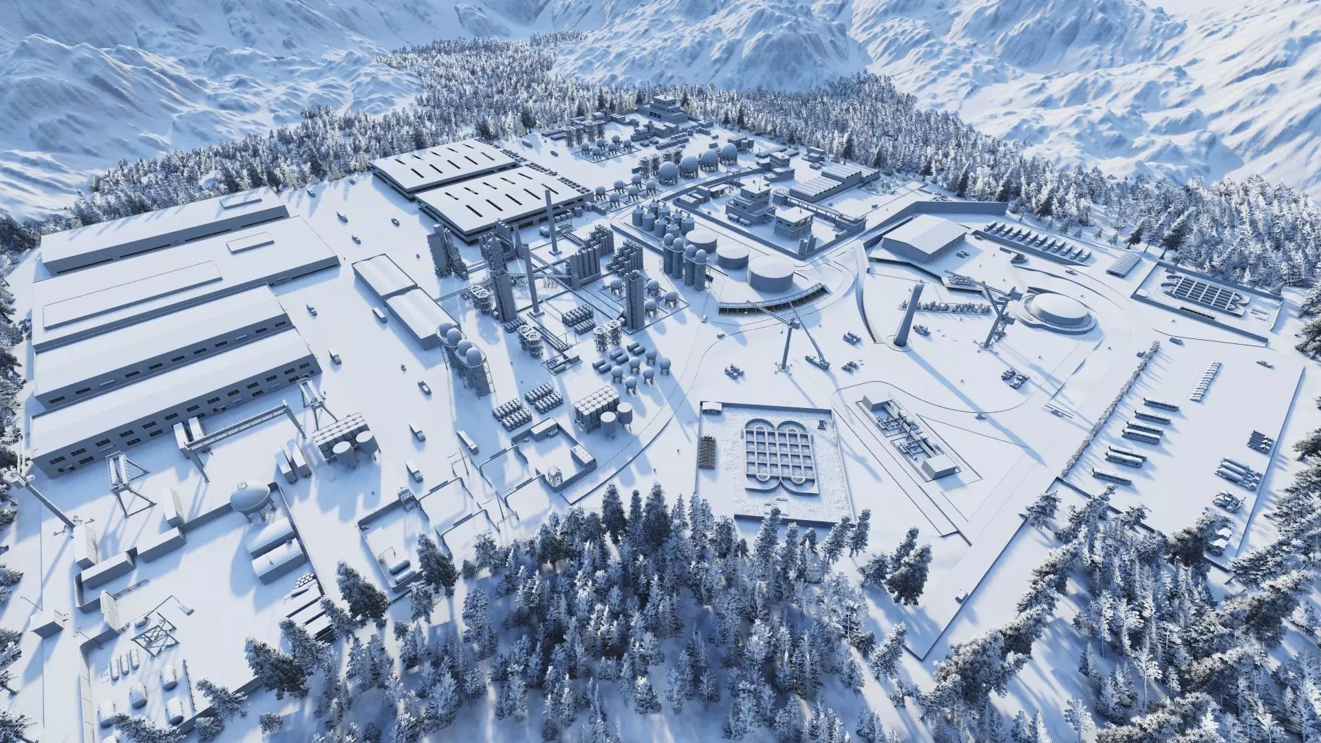 Industrial Factory-Petrochemical-Complex and Oil Gas Rig 3D model_15