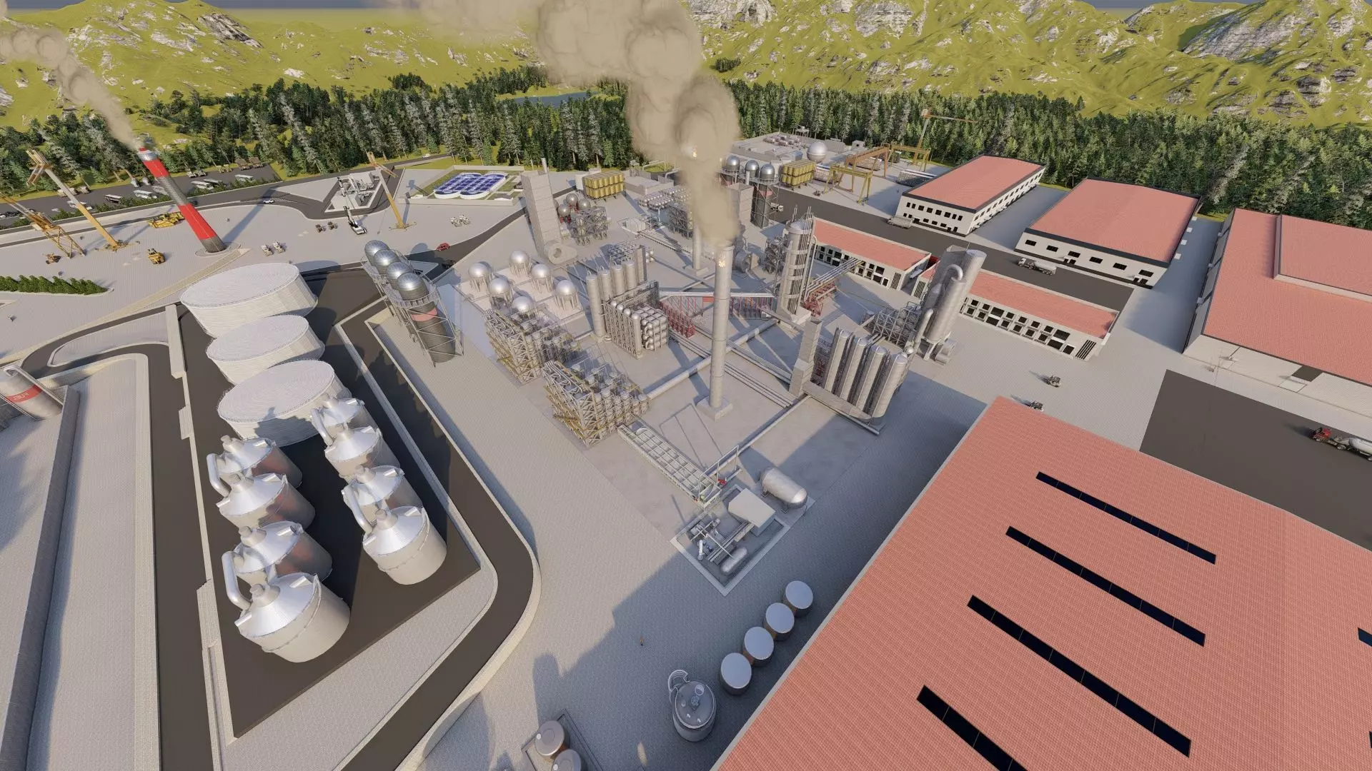 Industrial Factory-Petrochemical-Complex and Oil Gas Rig 3D model_44
