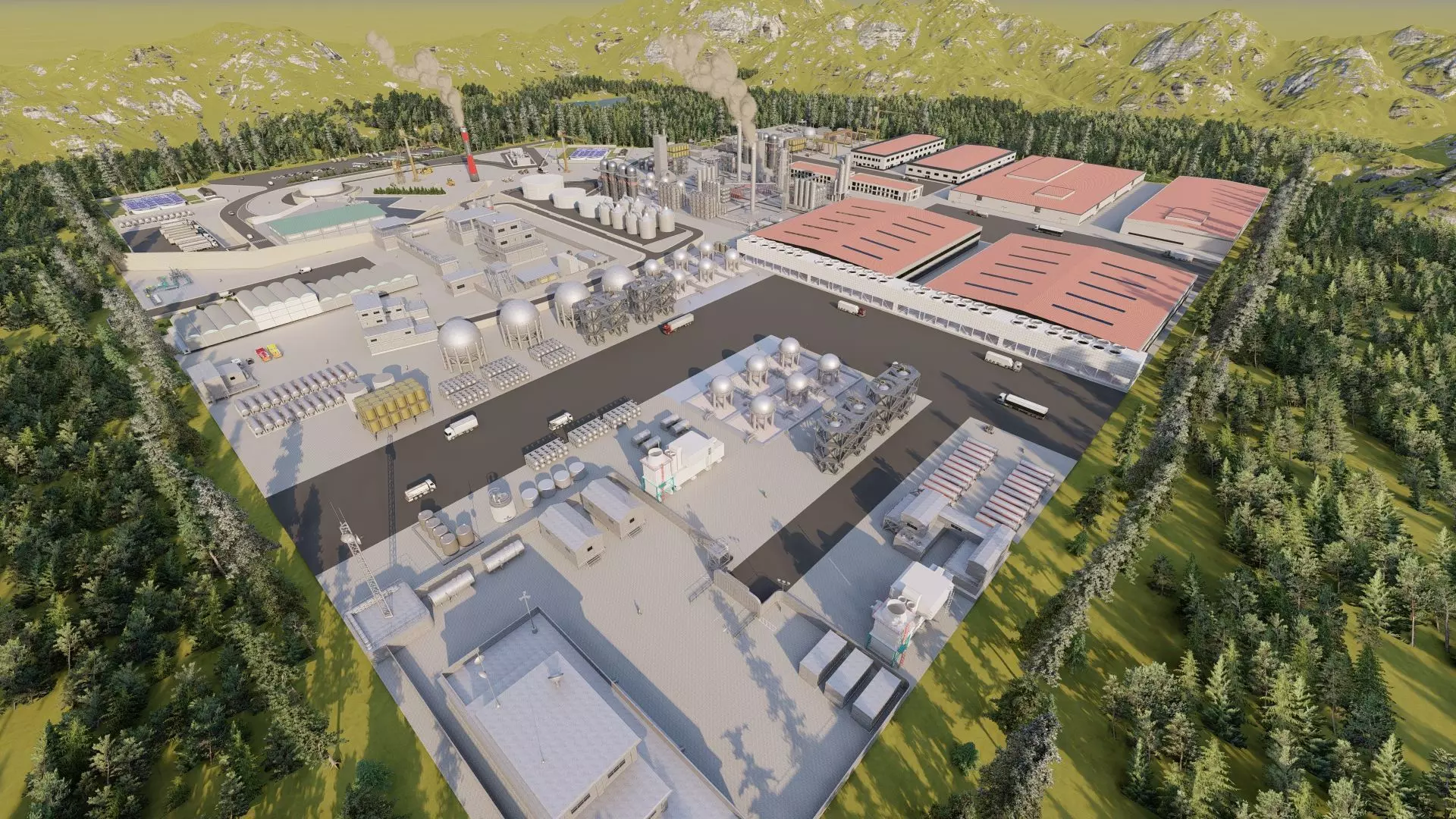 Industrial Factory-Petrochemical-Complex and Oil Gas Rig 3D model_16