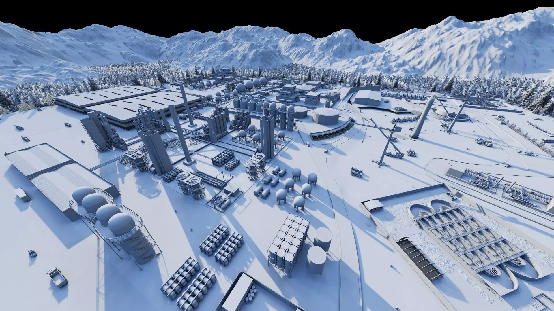 Industrial Factory-Petrochemical-Complex and Oil Gas Rig 3D model_41