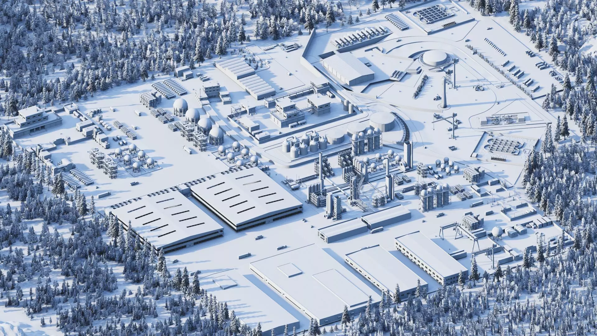 Industrial Factory-Petrochemical-Complex and Oil Gas Rig 3D model_31