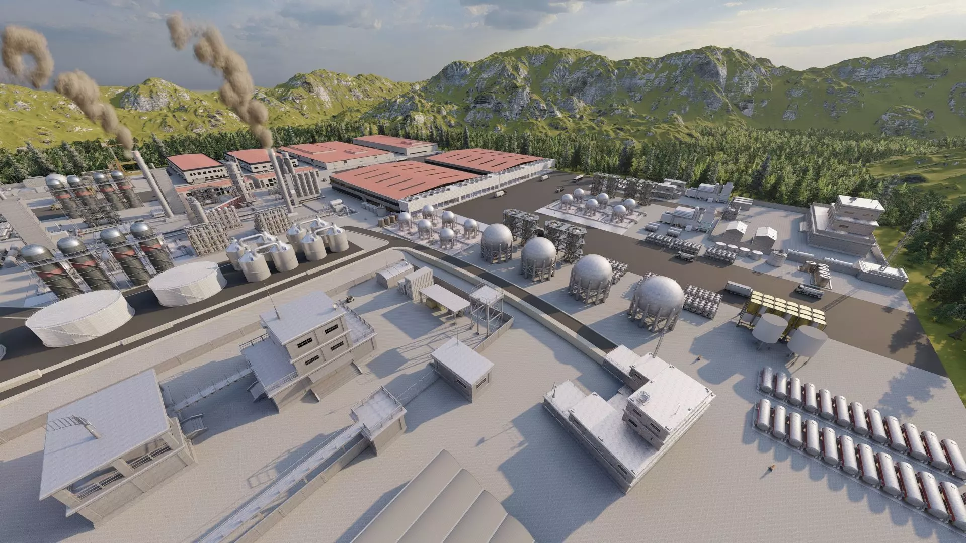 Industrial Factory-Petrochemical-Complex and Oil Gas Rig 3D model_38