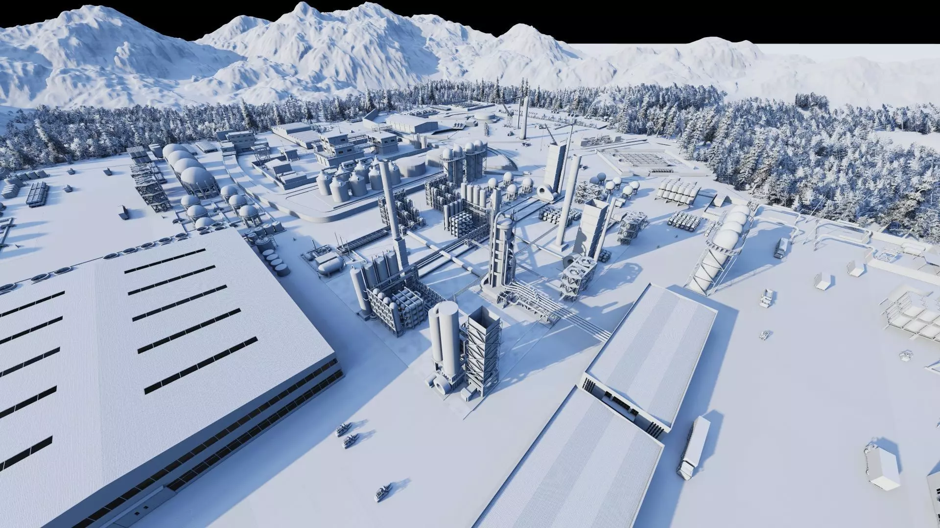 Industrial Factory-Petrochemical-Complex and Oil Gas Rig 3D model_42