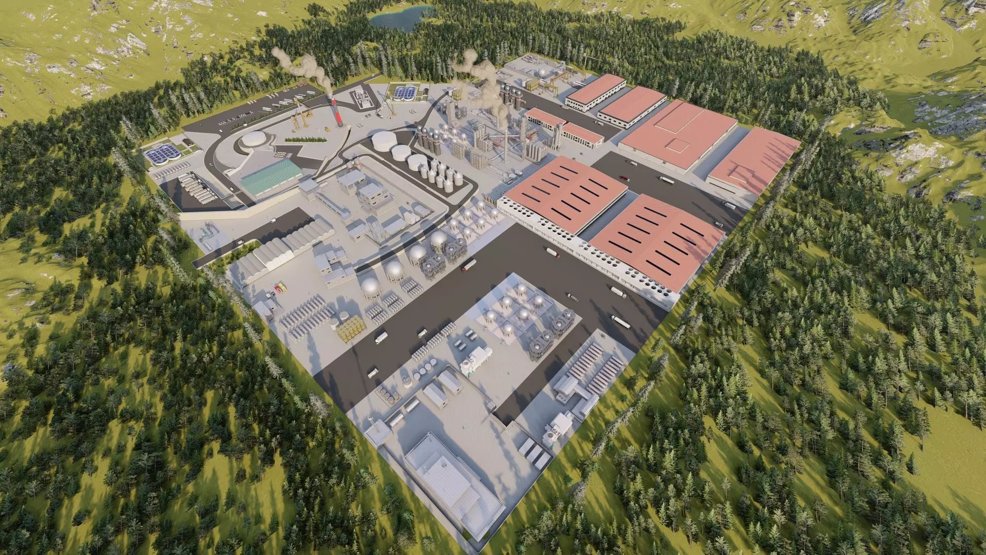 Industrial Factory-Petrochemical-Complex and Oil Gas Rig 3D model_34