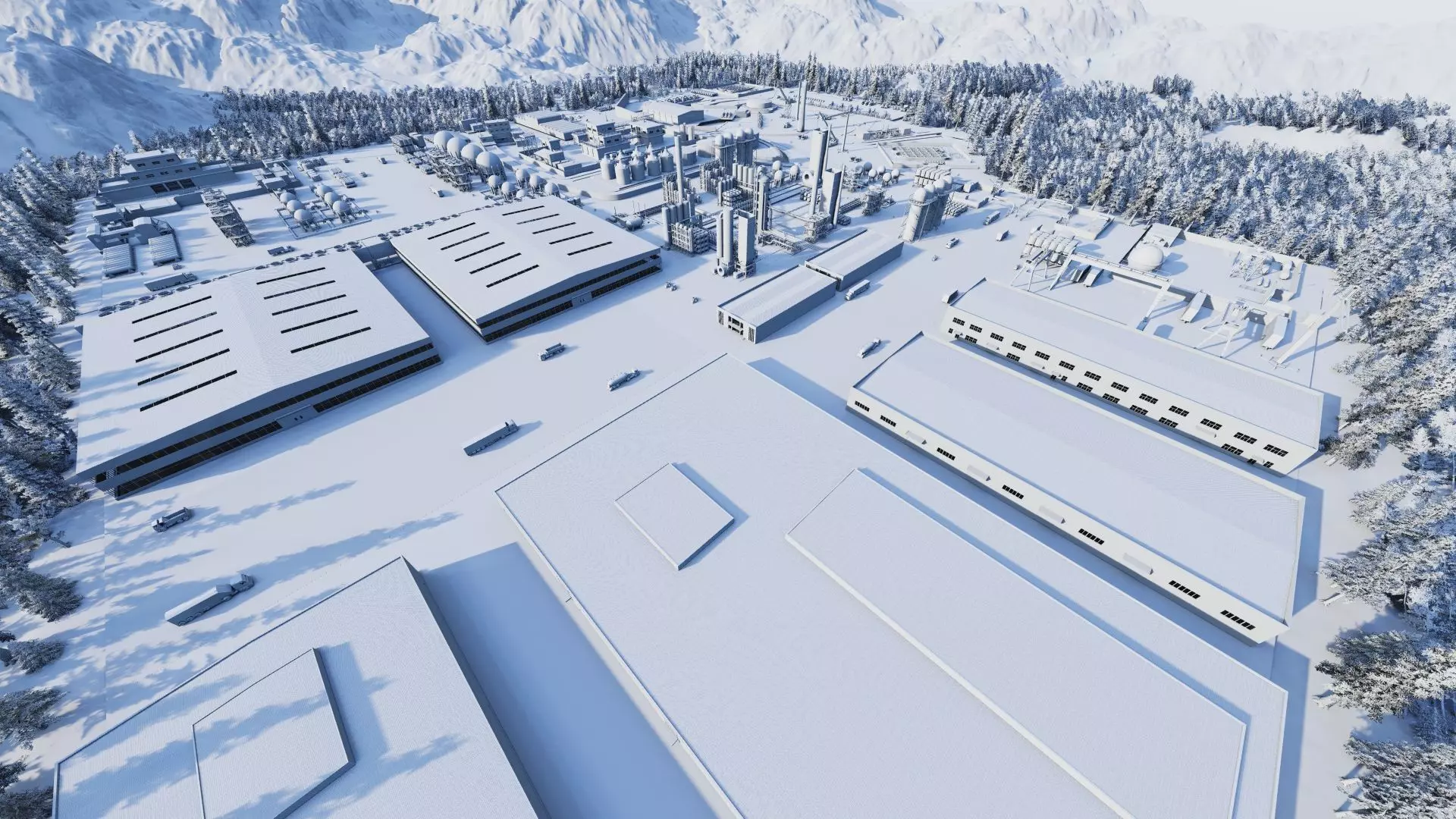Industrial Factory-Petrochemical-Complex and Oil Gas Rig 3D model_25