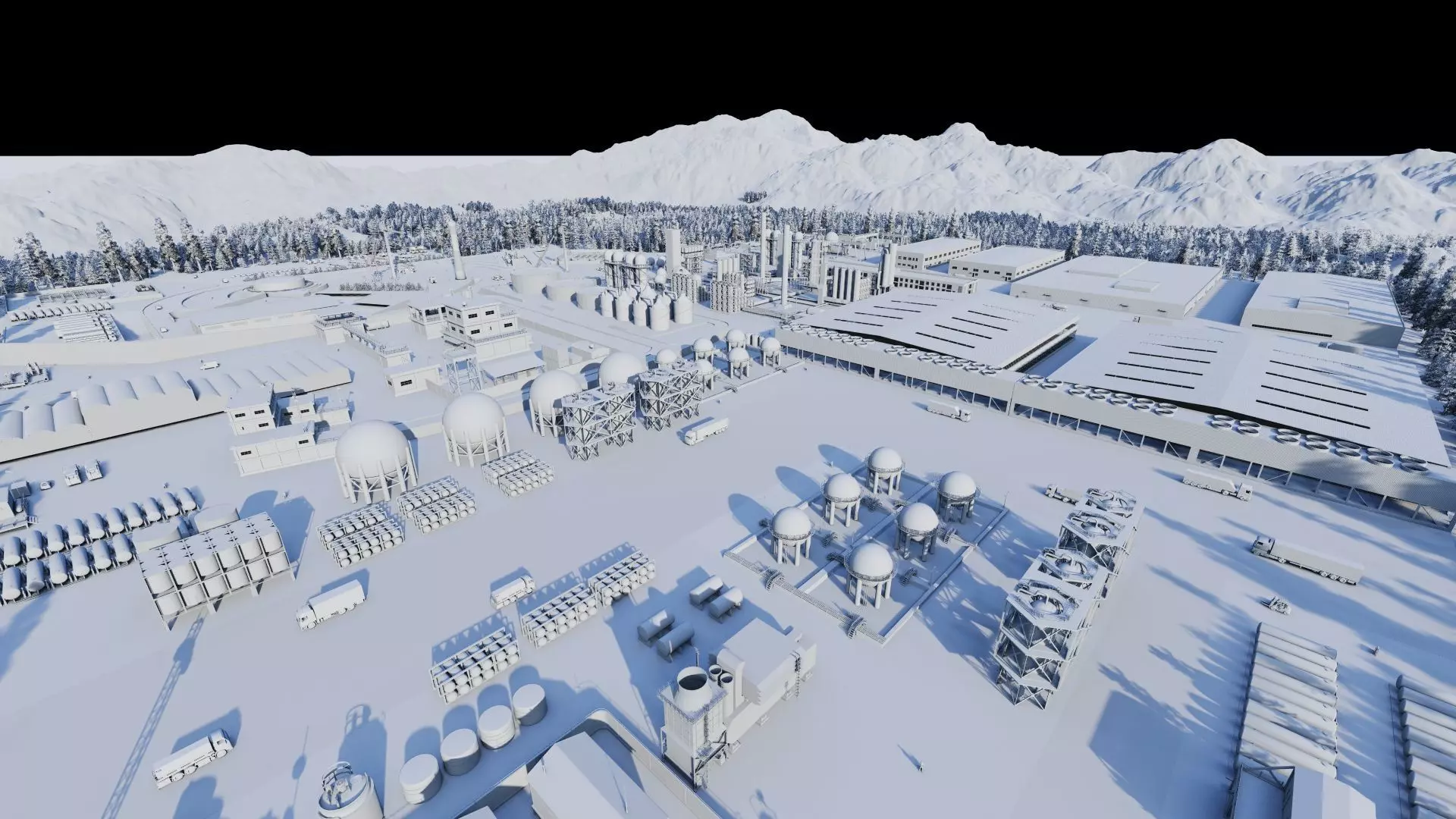 Industrial Factory-Petrochemical-Complex and Oil Gas Rig 3D model_37