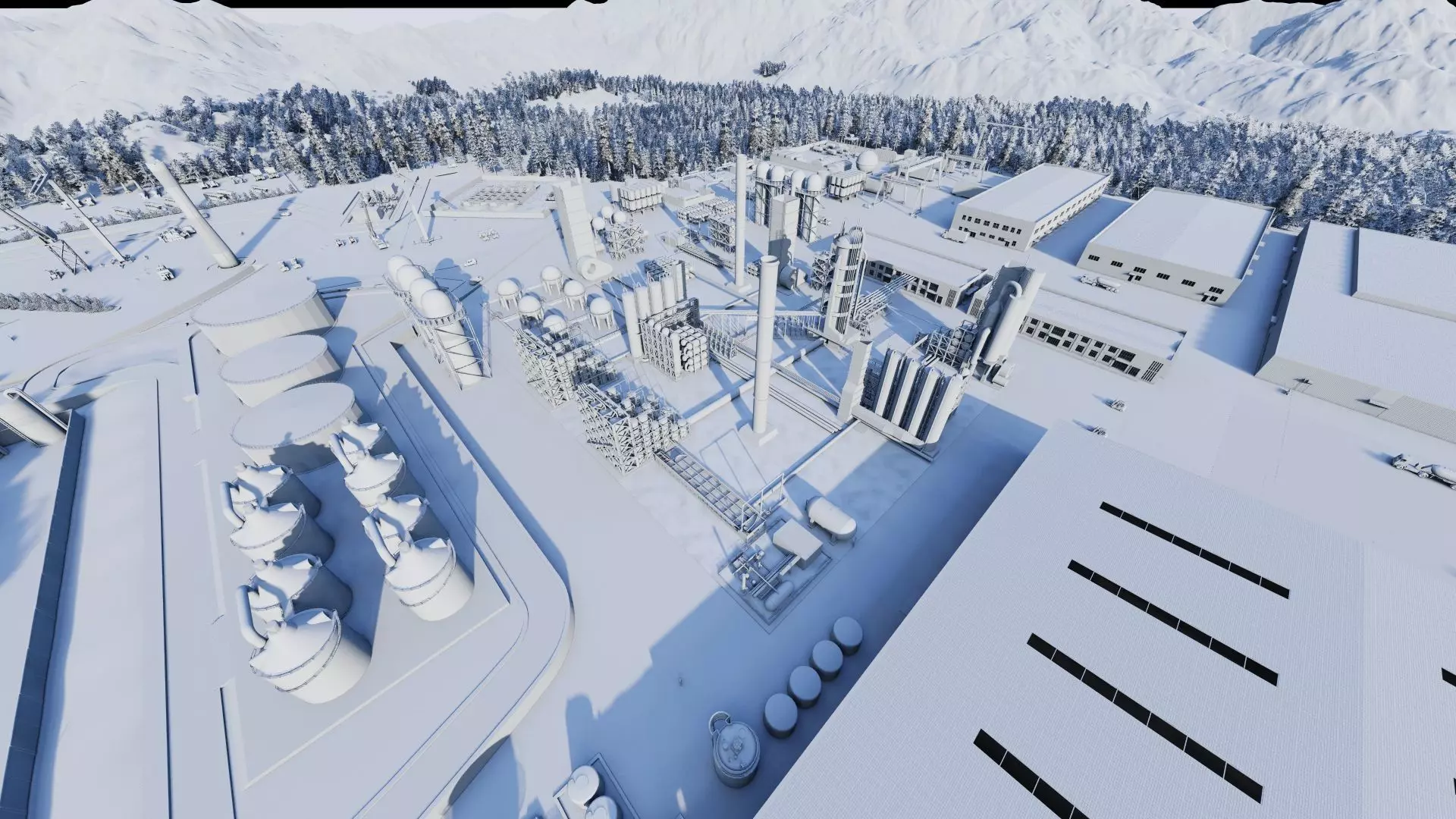 Industrial Factory-Petrochemical-Complex and Oil Gas Rig 3D model_43