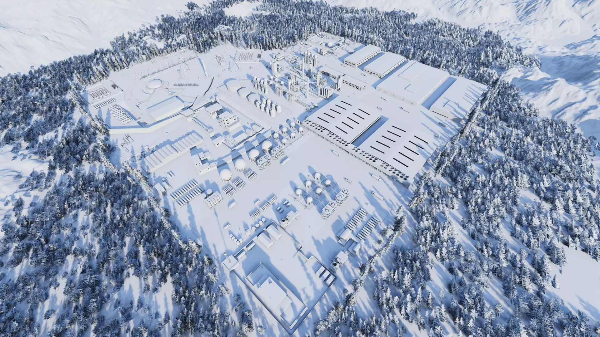 Industrial Factory-Petrochemical-Complex and Oil Gas Rig 3D model_35
