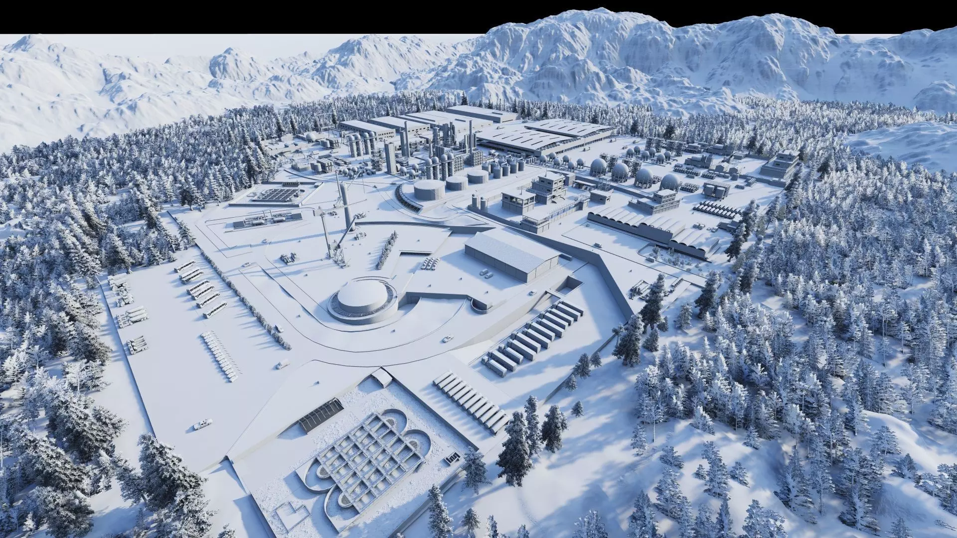 Industrial Factory-Petrochemical-Complex and Oil Gas Rig 3D model_9