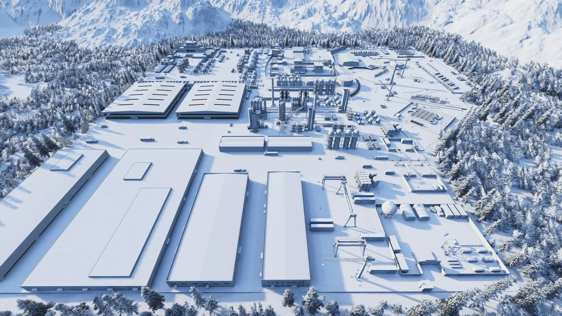 Industrial Factory-Petrochemical-Complex and Oil Gas Rig 3D model_10