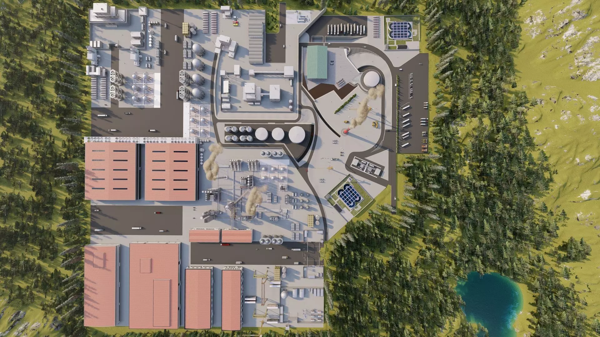 Industrial Factory-Petrochemical-Complex and Oil Gas Rig 3D model_23