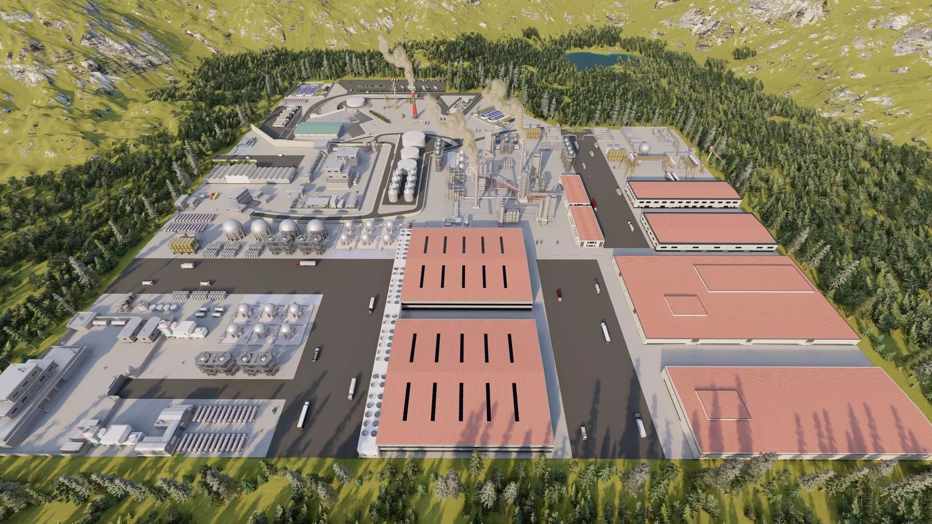 Industrial Factory-Petrochemical-Complex and Oil Gas Rig 3D model_12