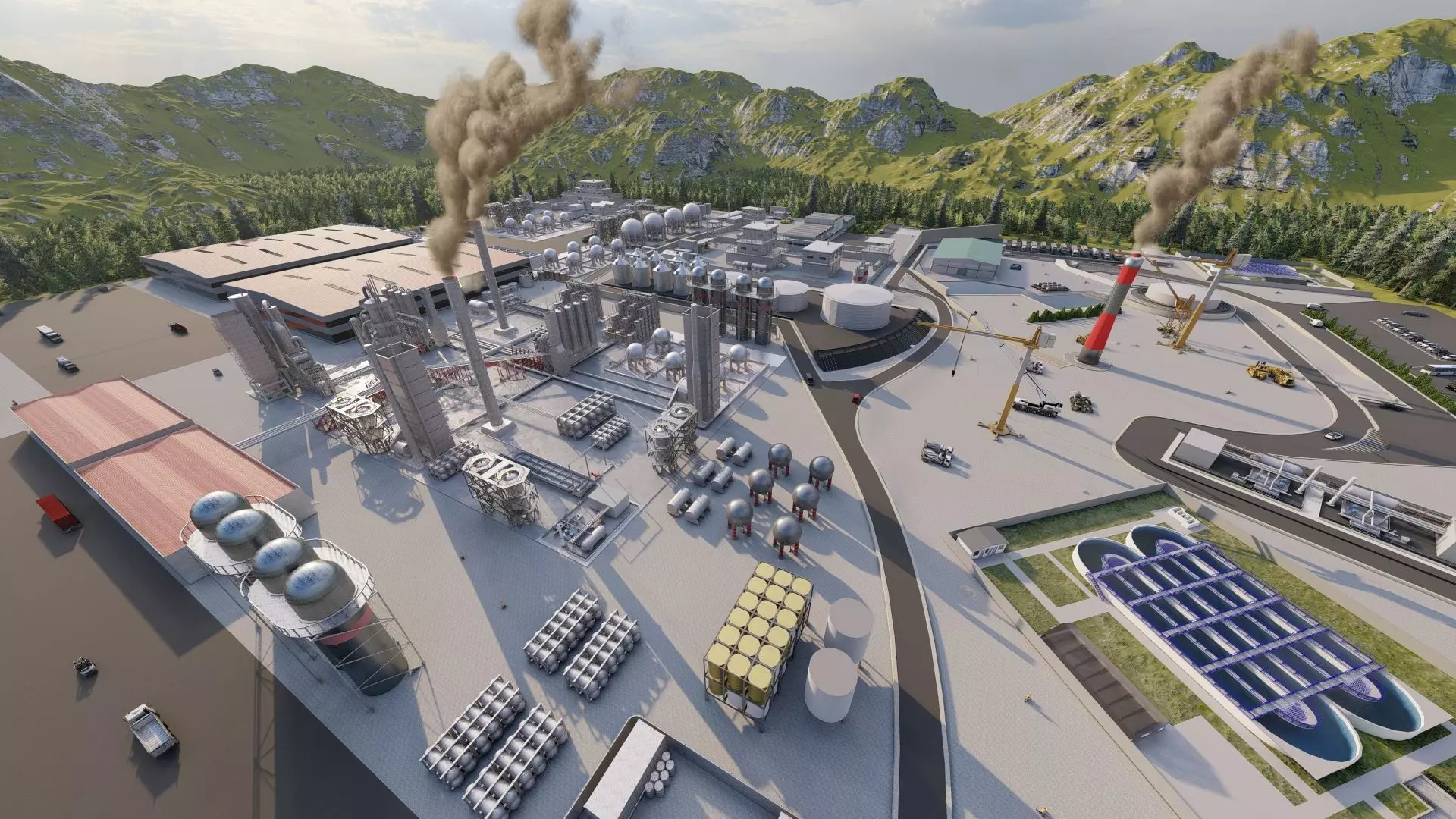 Industrial Factory-Petrochemical-Complex and Oil Gas Rig 3D model_40