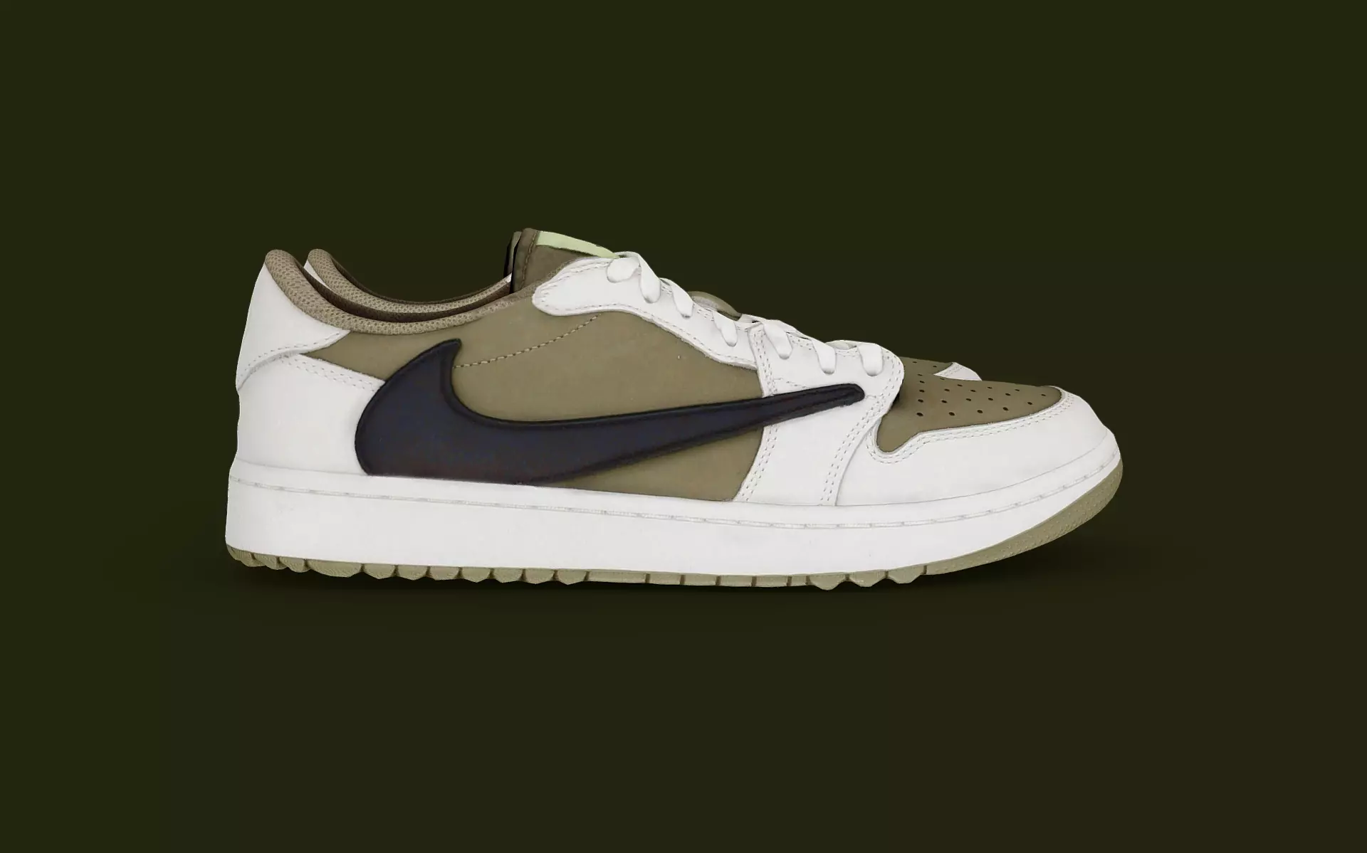 Travis Scott x Nike Air Joradn 1 Dunk low Golf Low-poly 3D model_2