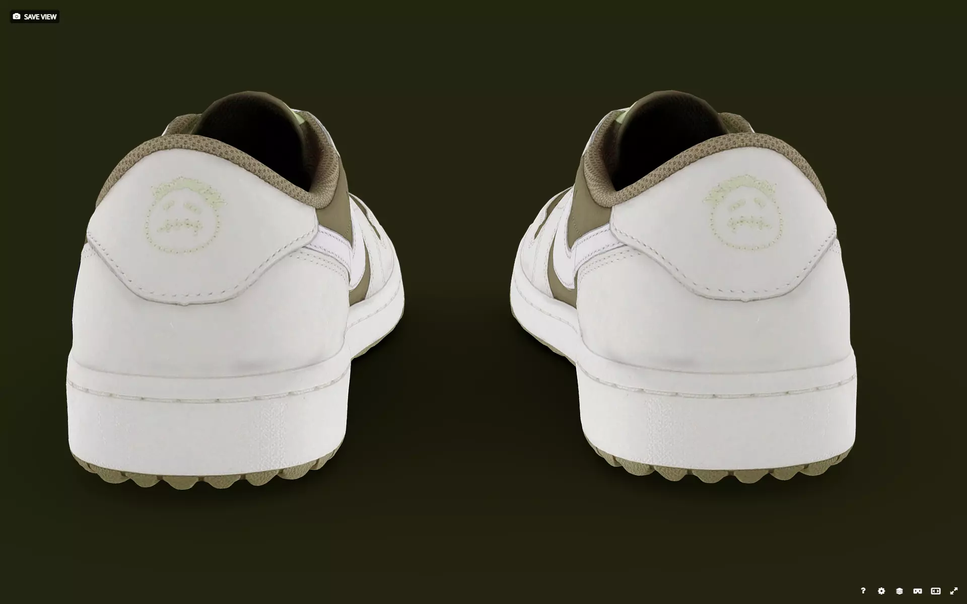 Travis Scott x Nike Air Joradn 1 Dunk low Golf Low-poly 3D model_5