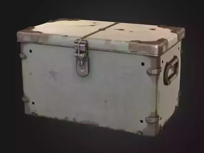 Weathered Military Ammunition Box Low-poly 3D model