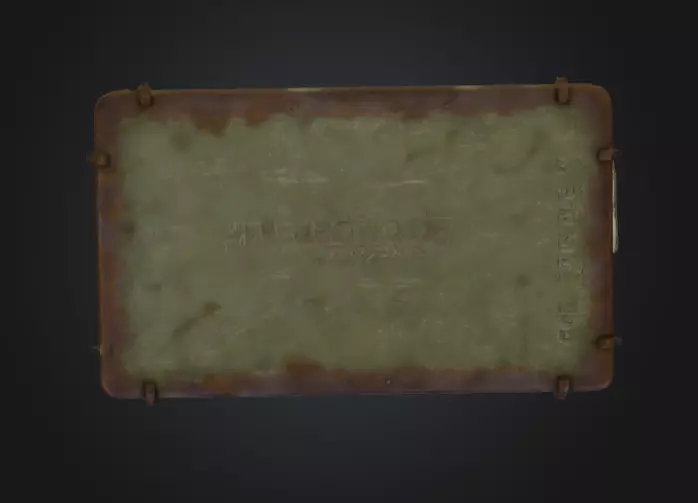 Weathered Military Ammunition Box Low-poly 3D model_8